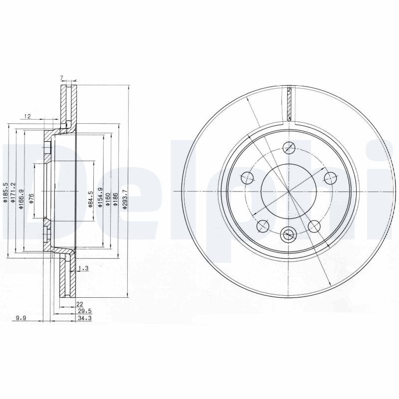 DELPHI féktárcsa BG3893