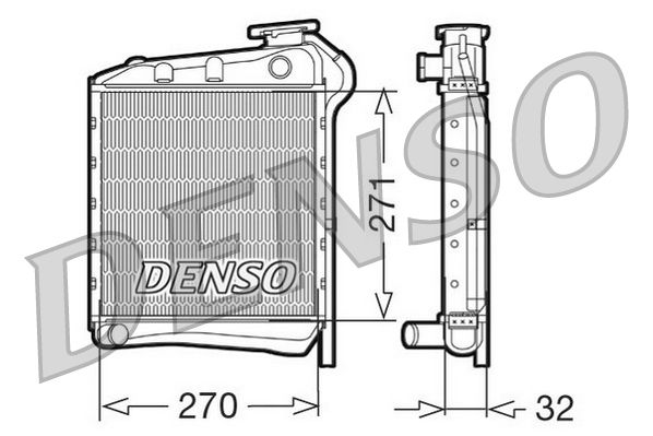 Denso Engine Cooling Radiator DRM99005