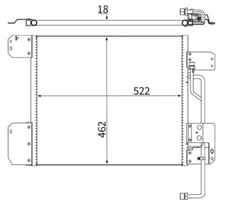 Kondenzátor, klimatizace AC 671 000S