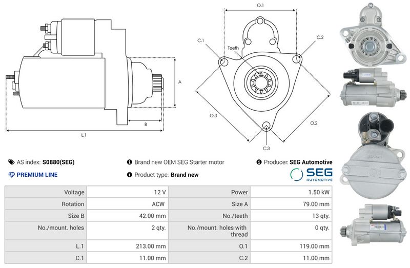 AS-PL S0880(SEG) Starteris