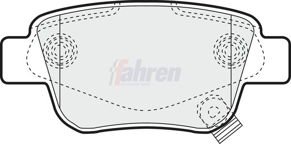 Fahren Brake Pad Set, disc brake FBP3080