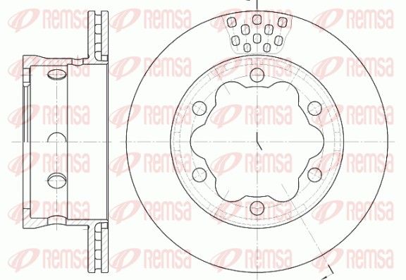 REMSA диск гальмівний задній вентил. Mercedess Sprinter 95-06 Volkswagen LT 96- 285*22