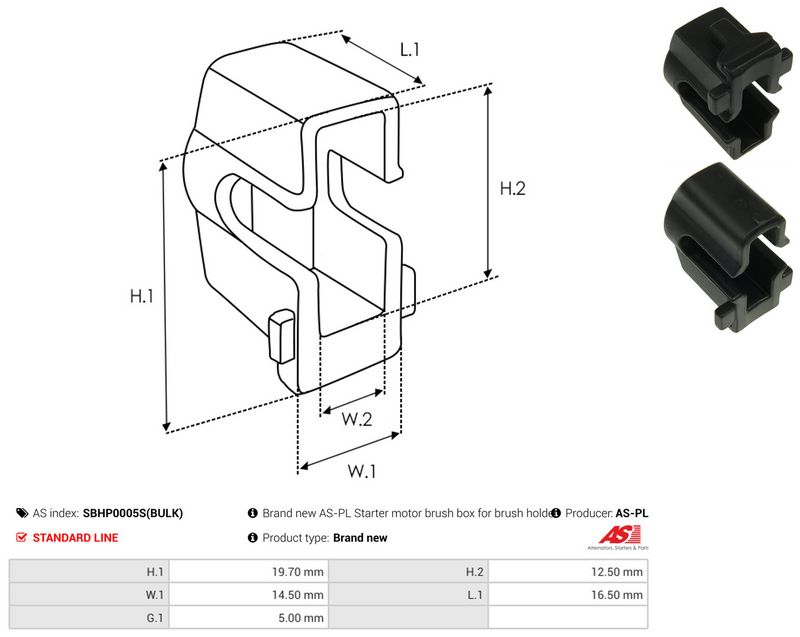 AS-PL SBHP0005S(BULK) Repair Kit, starter