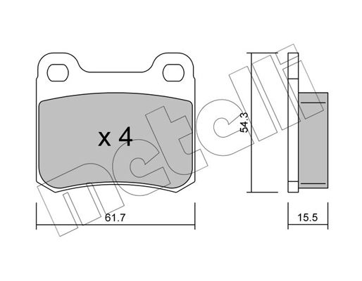 Metelli Brake Pad Set, disc brake 22-0092-1