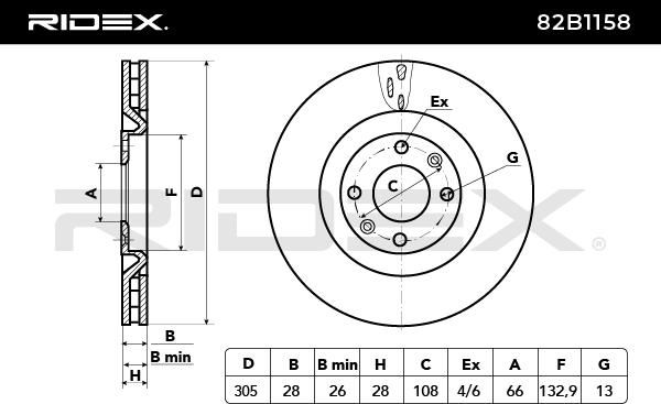 спирачен диск RIDEX