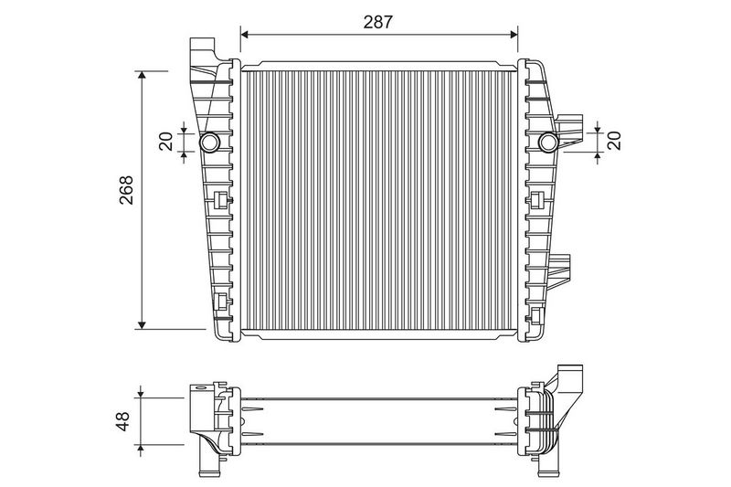 Valeo Radiator, engine cooling 701322