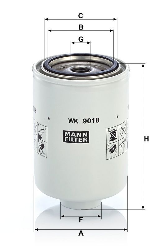 MANN-FILTER WK9018x Fuel Filter