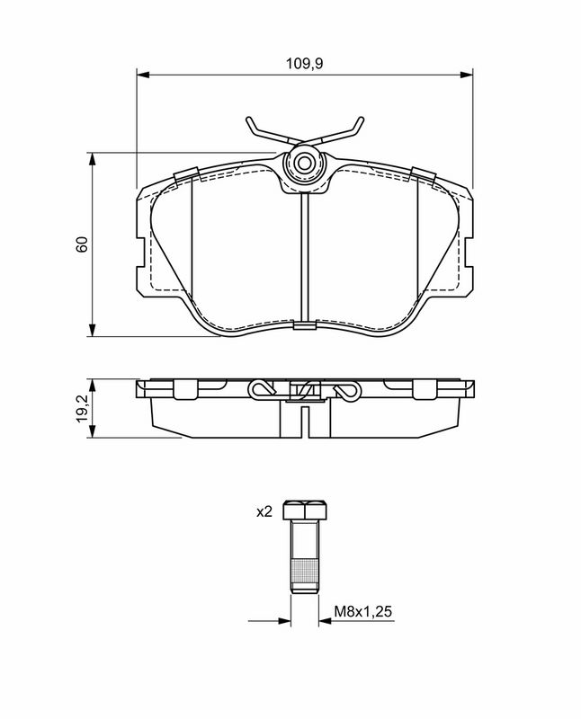 BOSCH Plaquettes de frein à disque 0 986 469 410