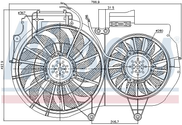 NISSENS 85247 Fan, engine cooling