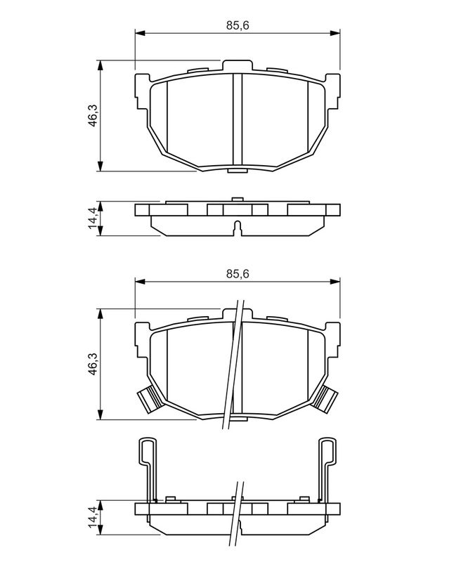 BOSCH Plaquettes de frein à disque 0 986 424 418