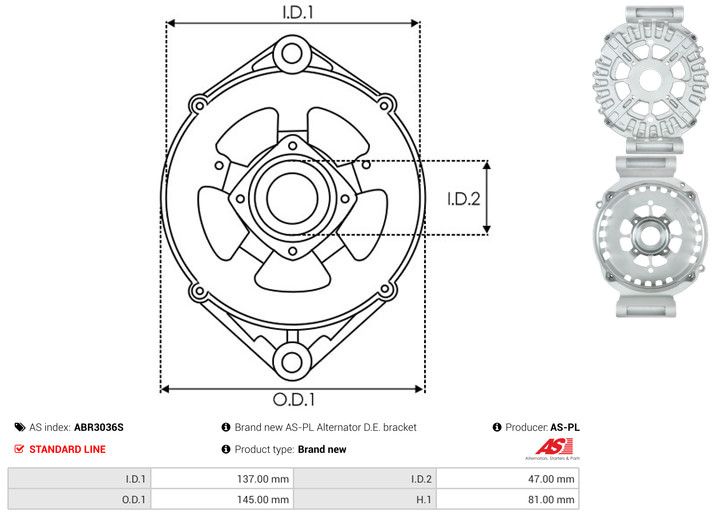 Kaitsekate, generaator, AS-PL ABR3036S