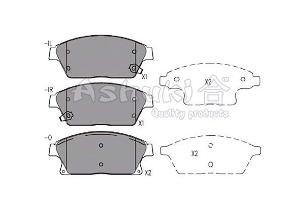ASHUKI by Palidium fékbetétkészlet, tárcsafék J009-55