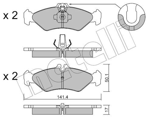 Plaquettes+de+frein+à+disque METELLI 22-0571-0
