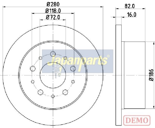 спирачен диск JAPANPARTS
