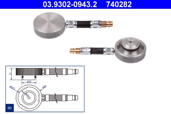 ATE Ontluchtingsaansluiting 03.9302-0943.2