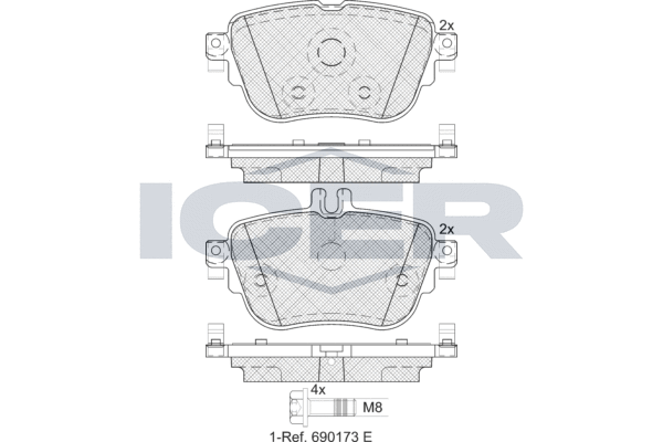 Колодки тормозные (задние) на CLS-Class, E-Class