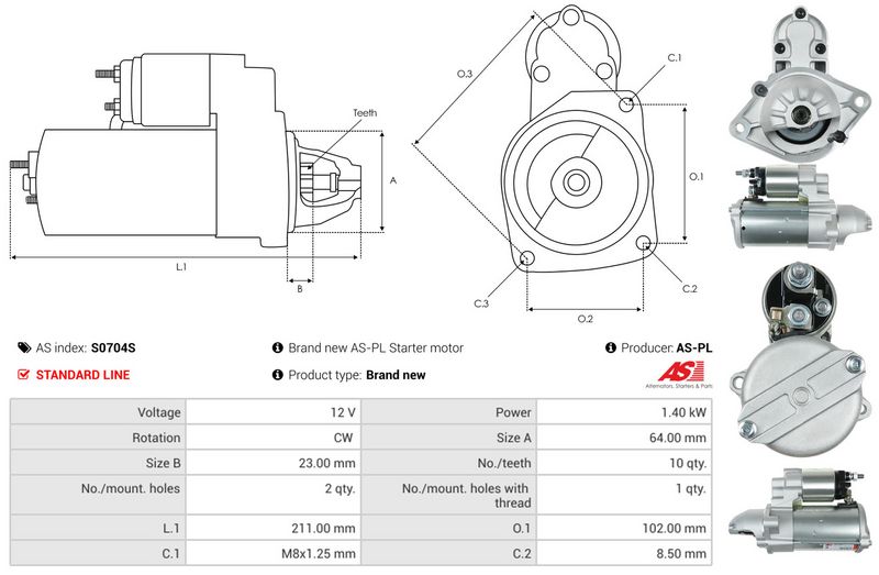 AS-PL S0704S Starter