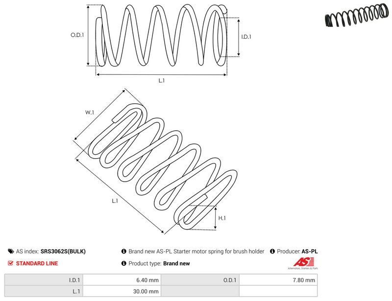 AS-PL SRS3062S(BULK) Repair Kit, starter
