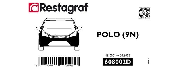 Kit de clip de fixation, carrosserie RESTAGRAF 608002D