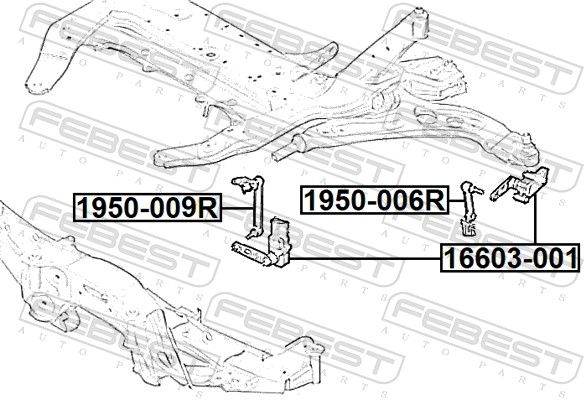 FEBEST 1950-006R Control Arm Coupling Rod, level control