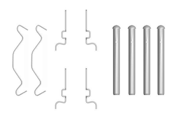 Комплект приладдя, накладка дискового гальма, Bosch 1987474313
