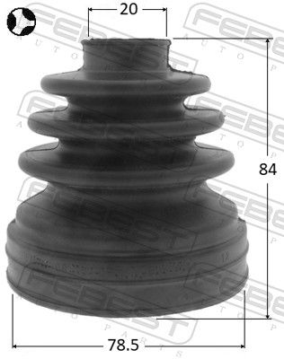 Гофрований кожух, приводний вал, Febest 2115-TC7T