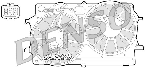 Вентилятор, система охолодження двигуна, Denso DER10007