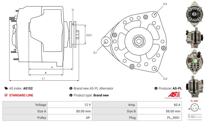 AS-PL A5152 Alternator