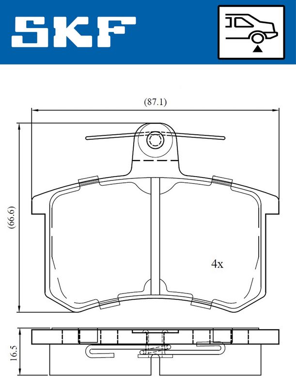 SKF VKBP 90606 Brake Pad Set, disc brake