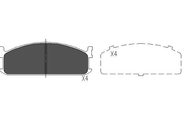 KAVO PARTS Remblokkenset, schijfrem KBP-3505