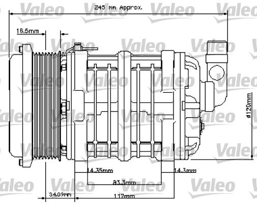 VALEO Compressor, airconditioning 815826