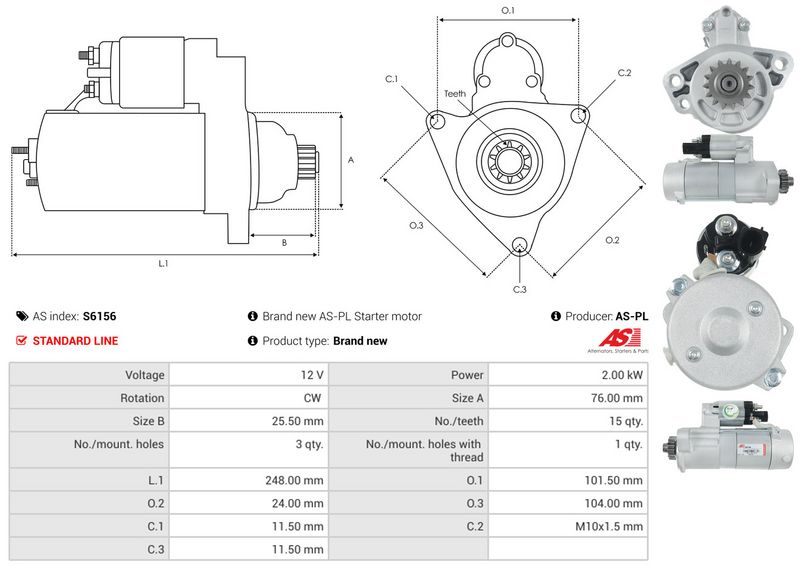 AS-PL S6156 Starter