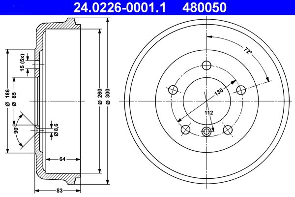 ATE Remtrommel 24.0226-0001.1