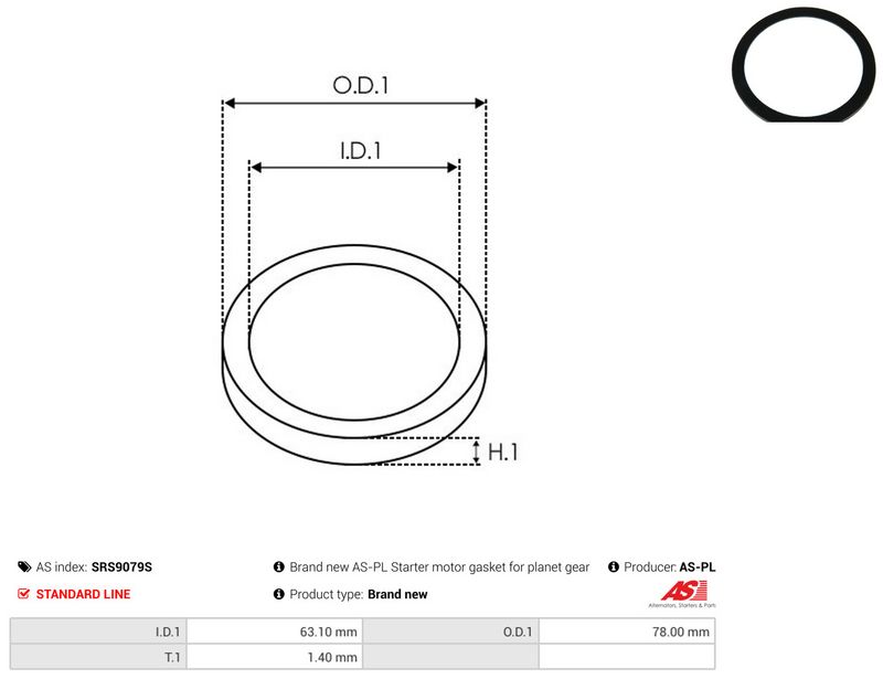 AS-PL SRS9079S Repair Kit, starter