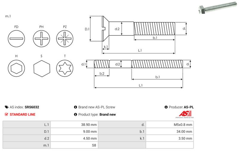 AS-PL SRS6032 Repair Set, alternator