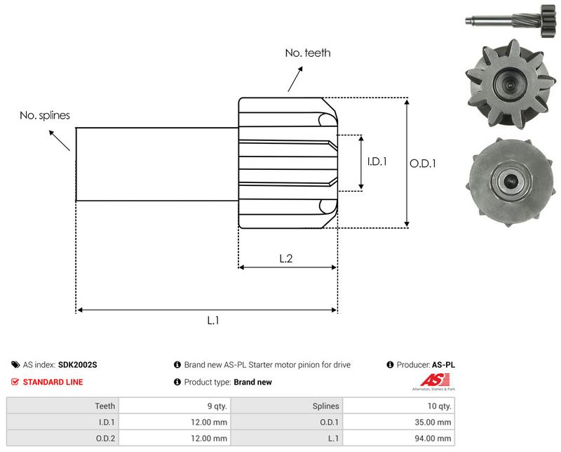 This part match OEM code: 2130-1503