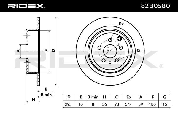 спирачен диск RIDEX