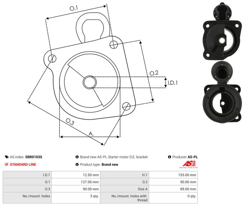 AS-PL SBR0103S Starter Lid, carburettor