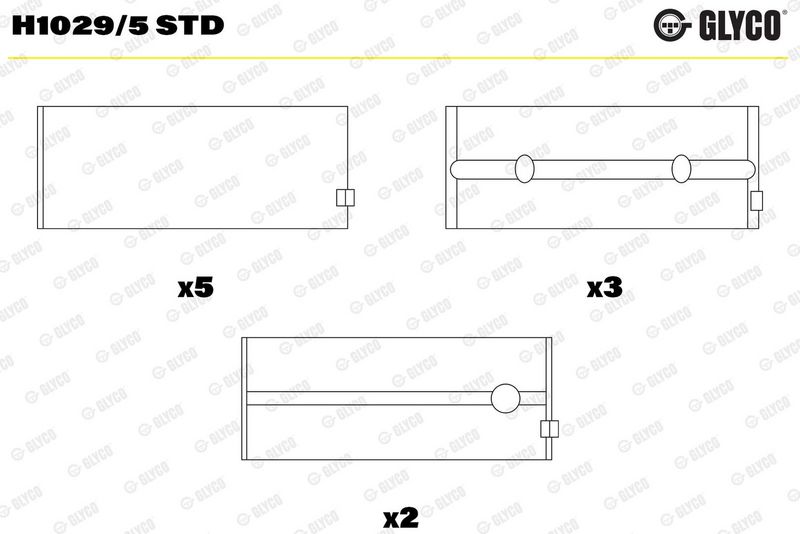 Coussinet+vilebrequin GLYCO H1029/5 STD