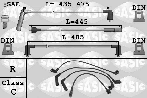 Комплект проводів високої напруги, Sasic 9286063