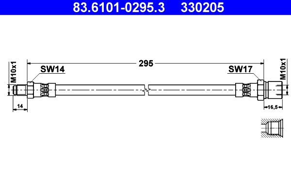 Furtun frana 83.6101-0295.3 ATE