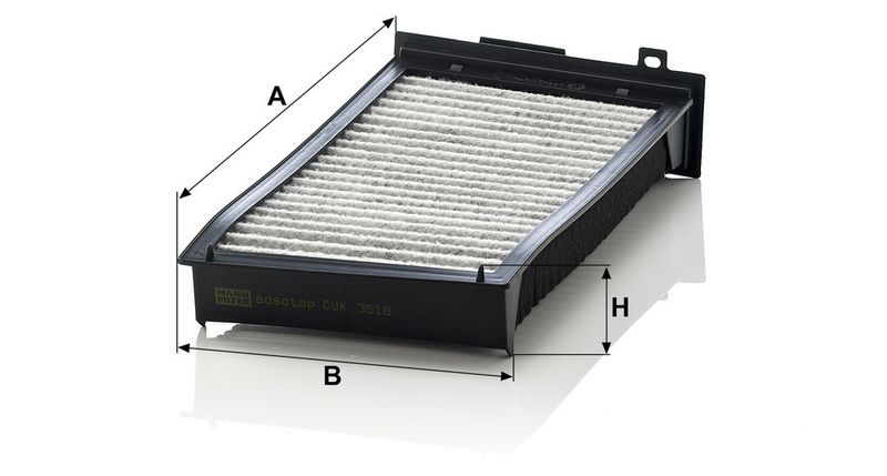 Filter, salongiõhk, MANN-FILTER CUK 3518