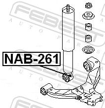 Втулка, амортизатор, Febest NAB-261