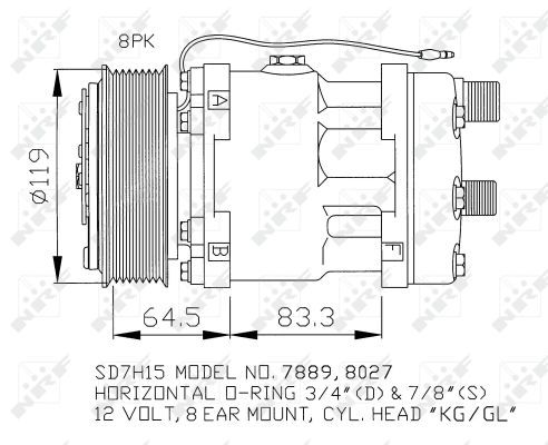 NRF 32133 Compressor, air conditioning