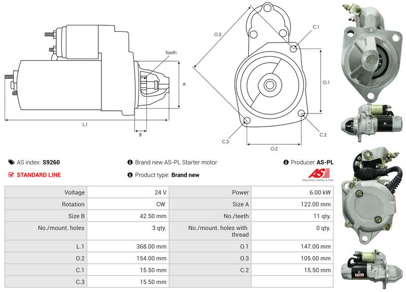 AS-PL S9260 Starter