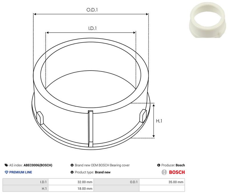AS-PL ABEC0006(BOSCH) Protective Cap, alternator