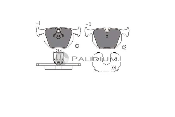 ASHUKI by Palidium fékbetétkészlet, tárcsafék P1-1137