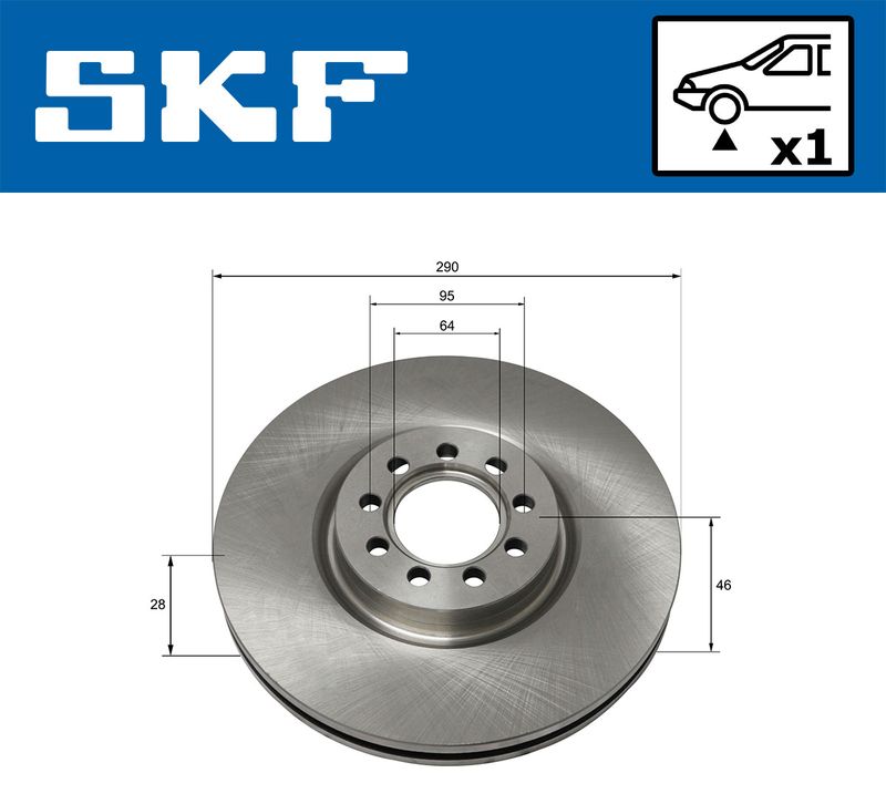 SKF VKBD 80159 V1 Brake Disc