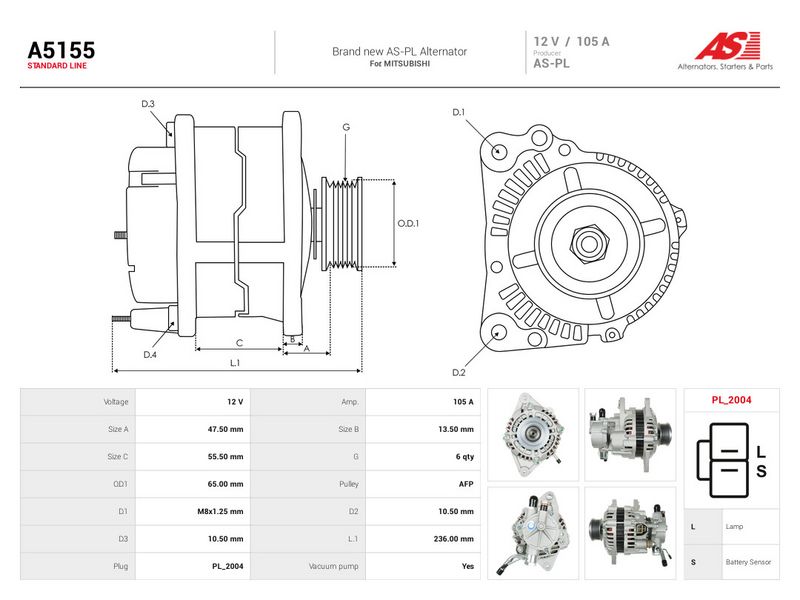 Generaator, AS-PL A5155
