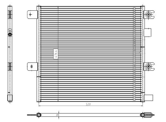 NRF 350504 Condenser, air conditioning